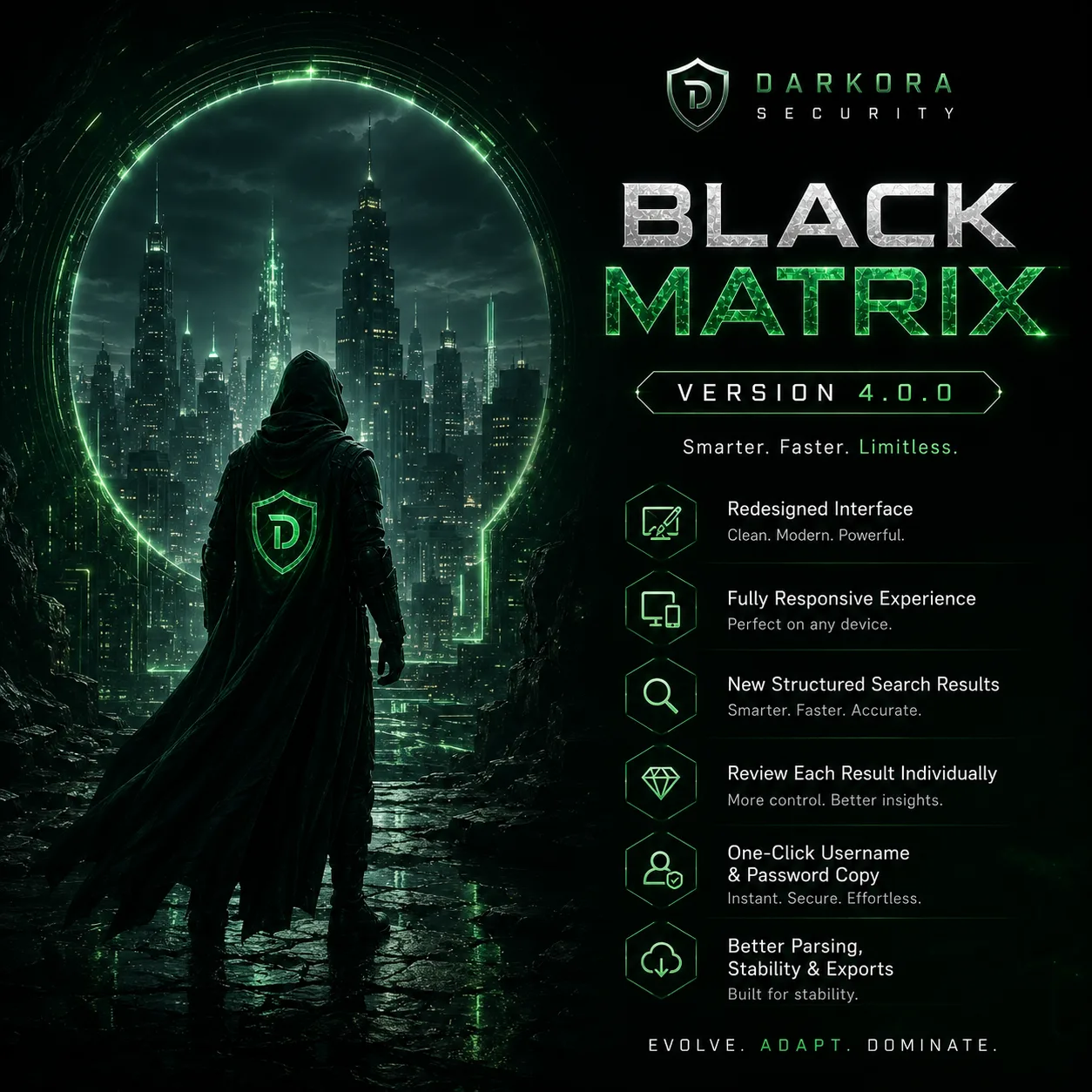 Black Matrix cybersecurity software interface