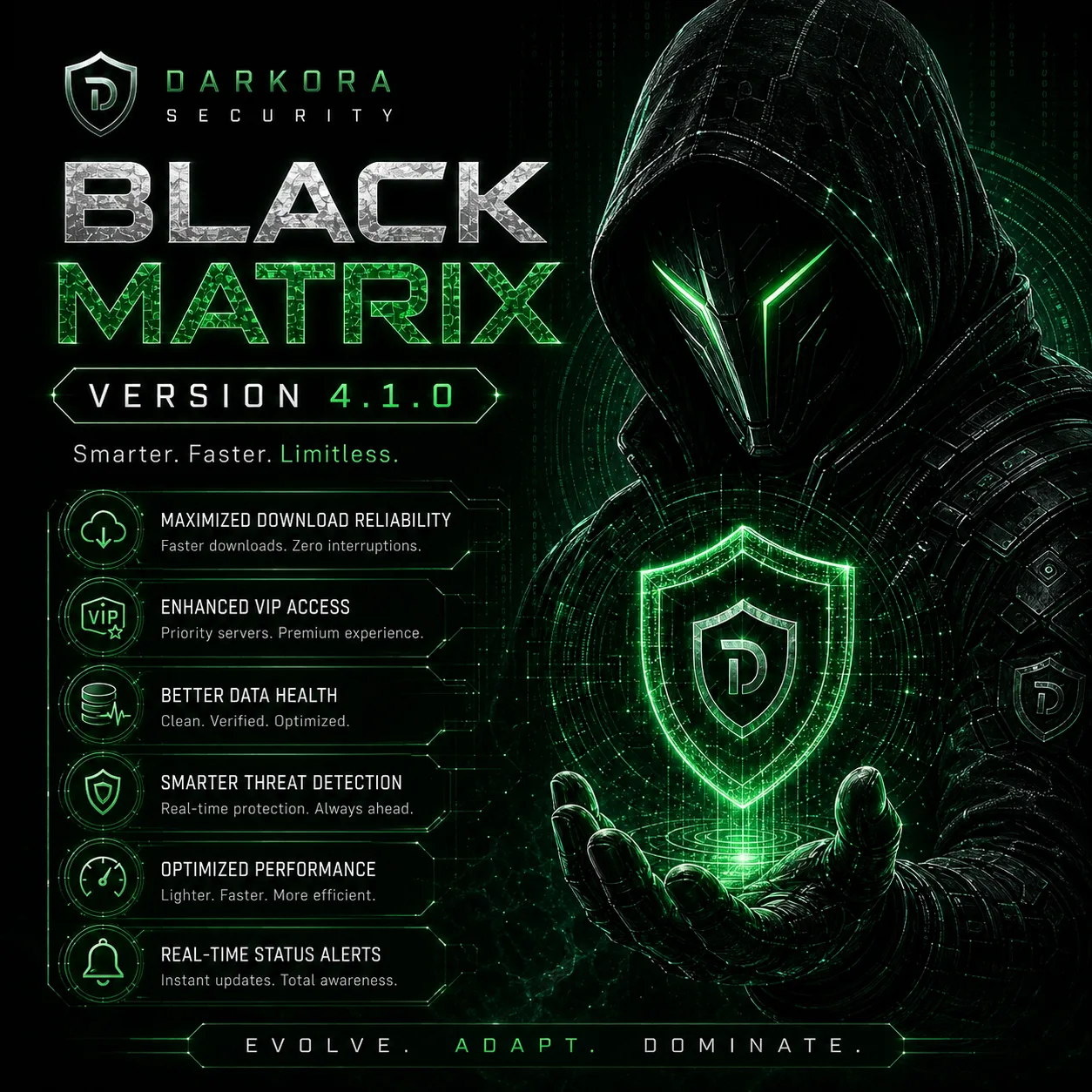 Black Matrix cybersecurity software interface