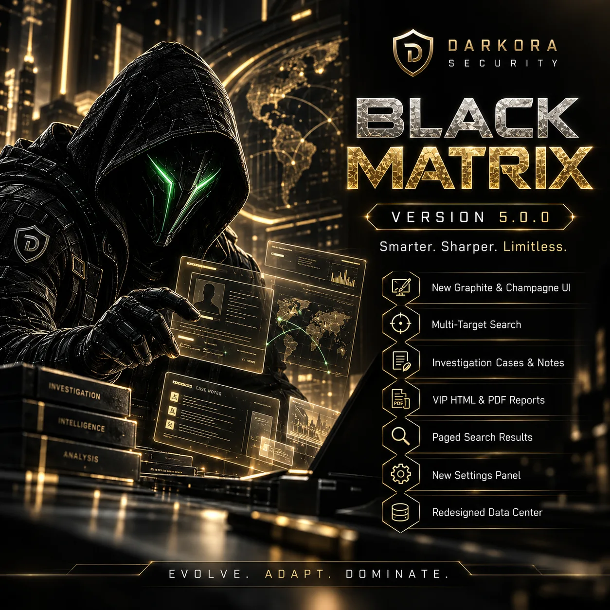 Black Matrix cybersecurity software interface