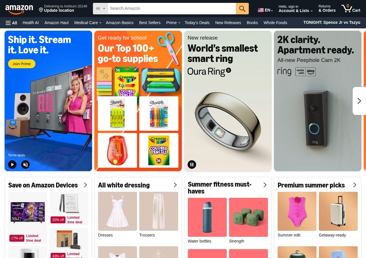 Screenshot of amazon.com captured during the latest DarkOra scan