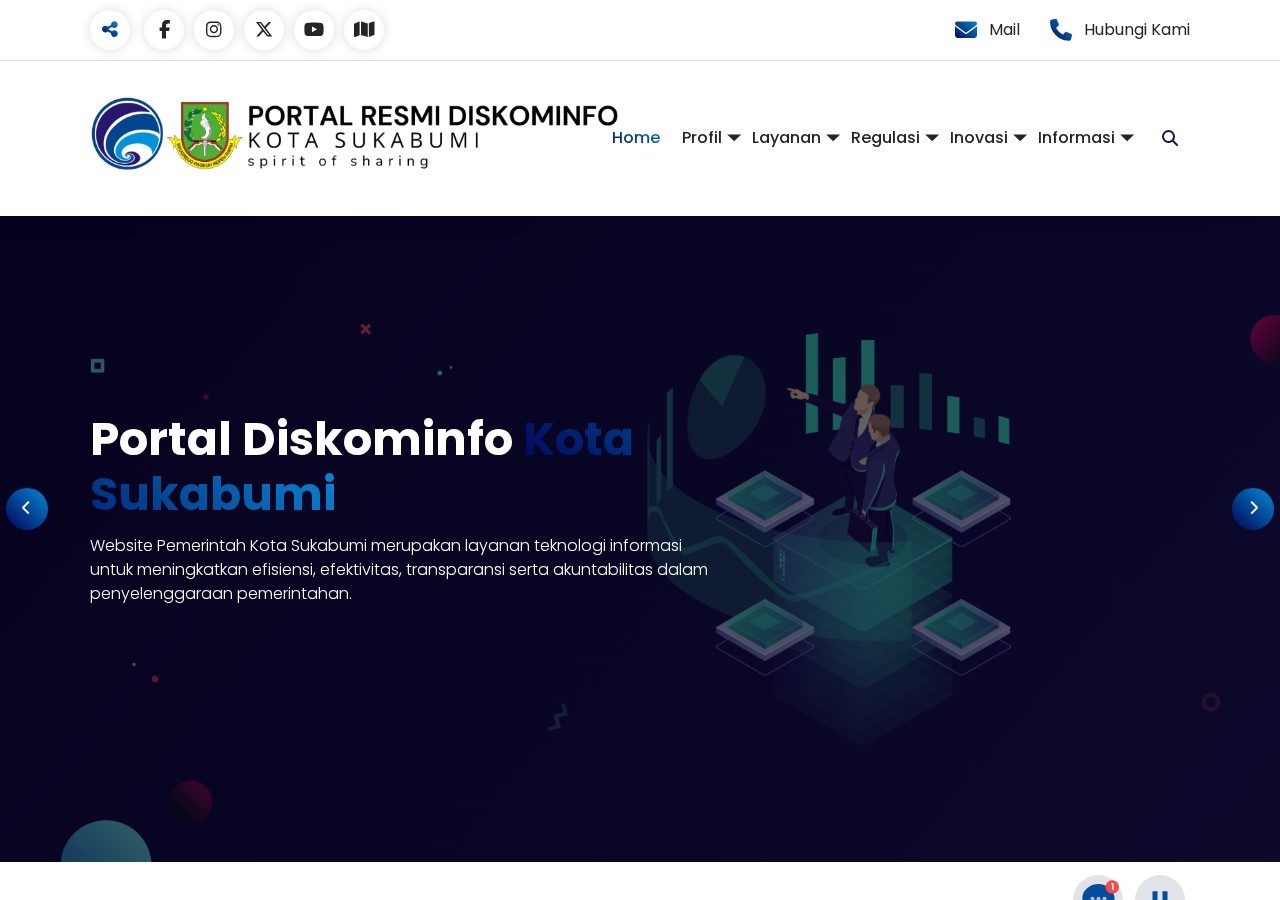 Screenshot of diskominfo.sukabumikota.go.id captured during the latest DarkOra website safety scan