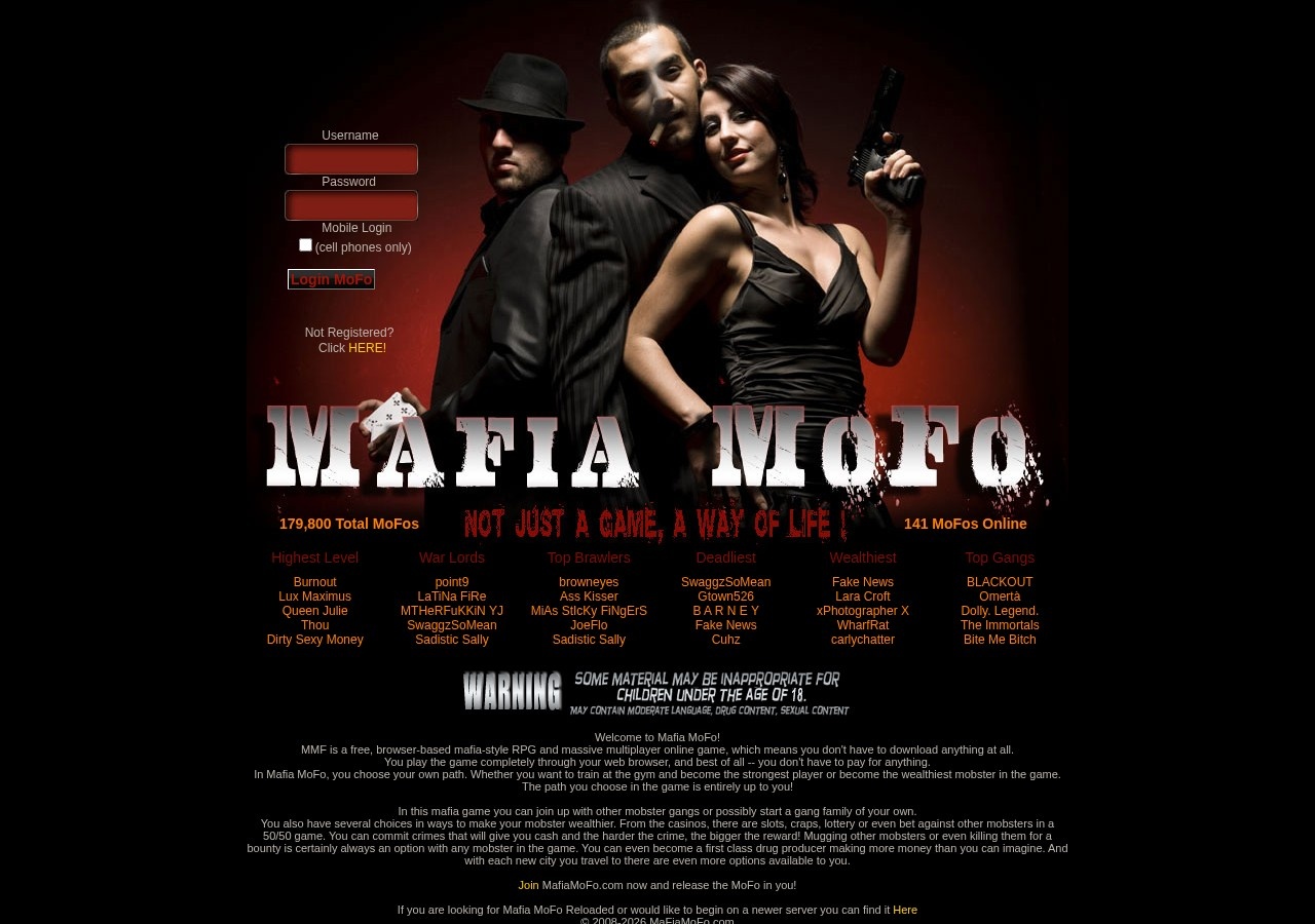 Screenshot of mafiamofo.com captured during the latest DarkOra website safety scan