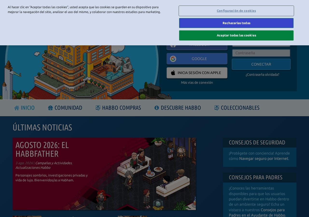 Screenshot of www.habbo.es captured during the latest DarkOra website safety scan
