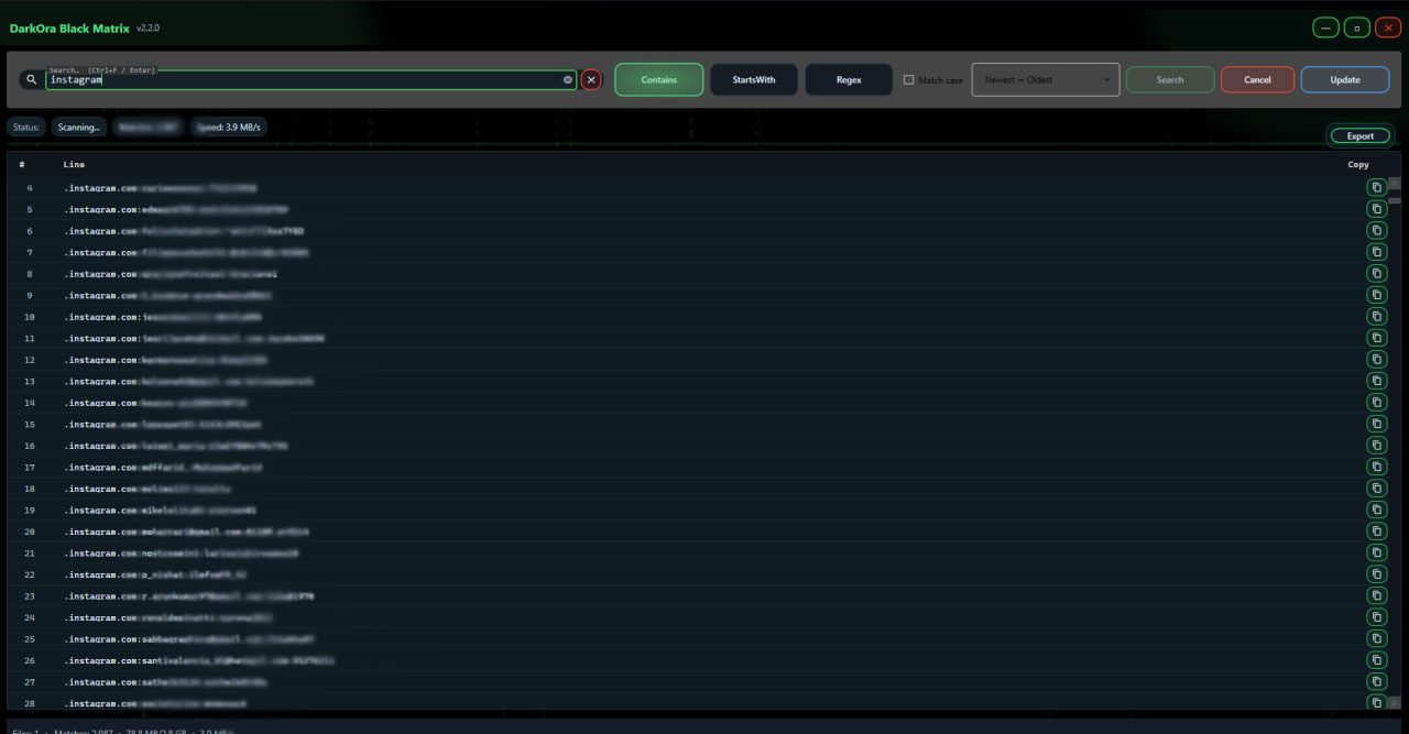 ALIEN TXTBase - DarkOra Black Matrix - Screen